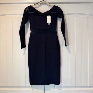 Love x Design navy long sleeve dress
